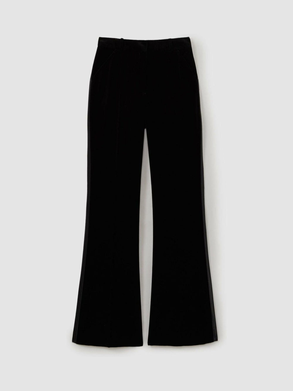 Velvet Flared Suit Trousers Black | Womens