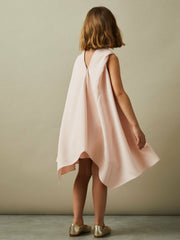9-13 yrs High-Neck Drape Back Dress Pink | Children
