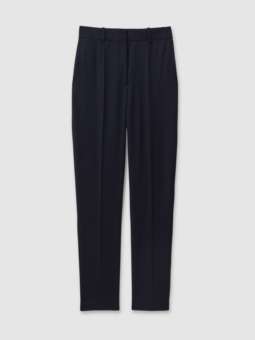 Textured Slim Fit Suit Trousers Navy | Womens