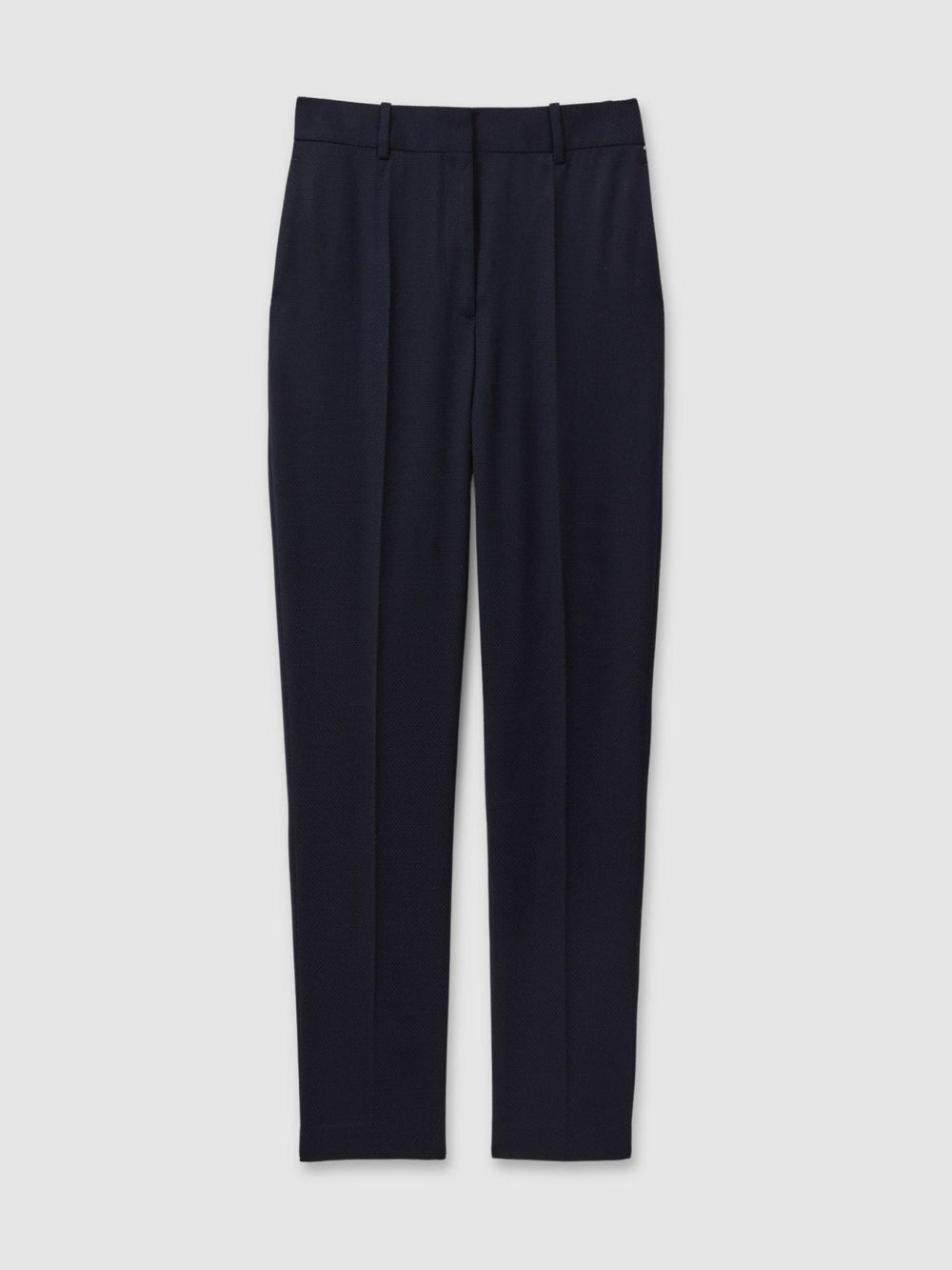 Textured Slim Fit Suit Trousers Navy | Womens