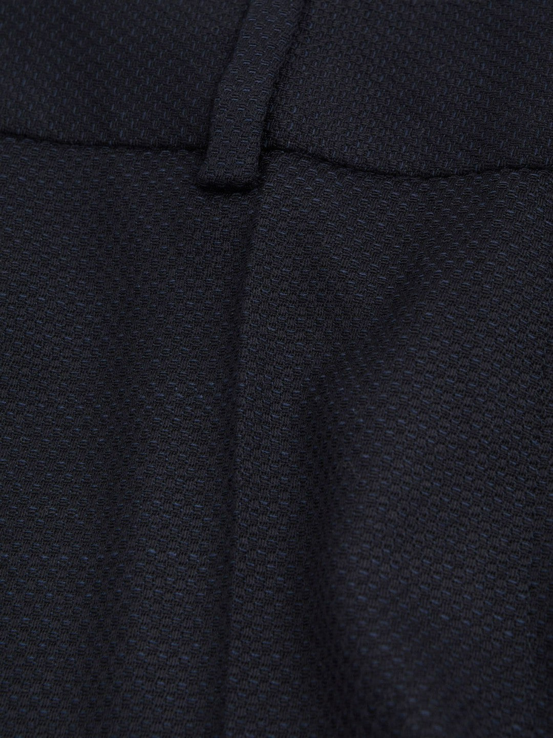 Textured Slim Fit Suit Trousers Navy | Womens