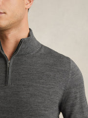 Merino Wool Half-Zip Jumper  | Mens