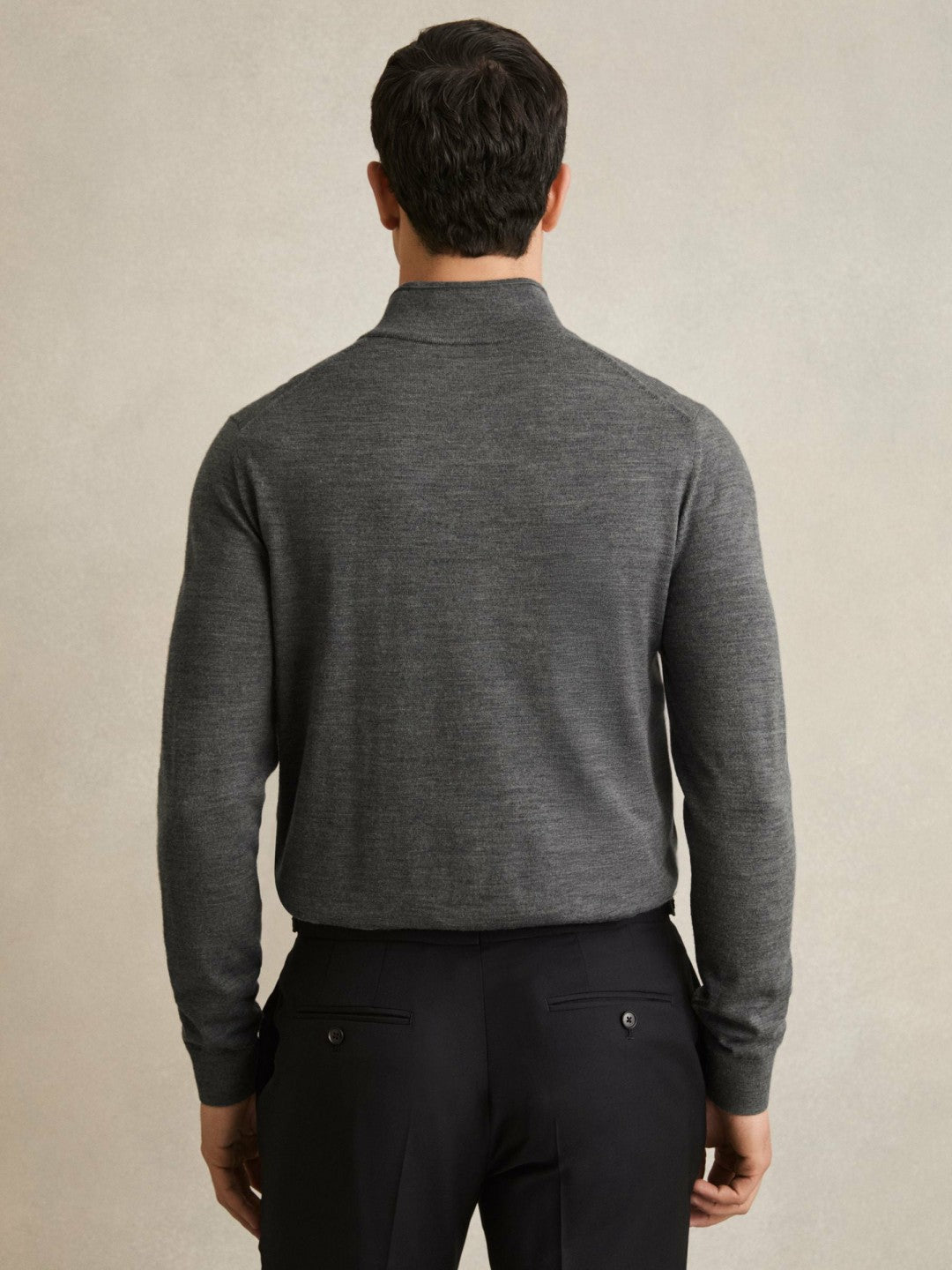 Merino Wool Half-Zip Jumper  | Mens