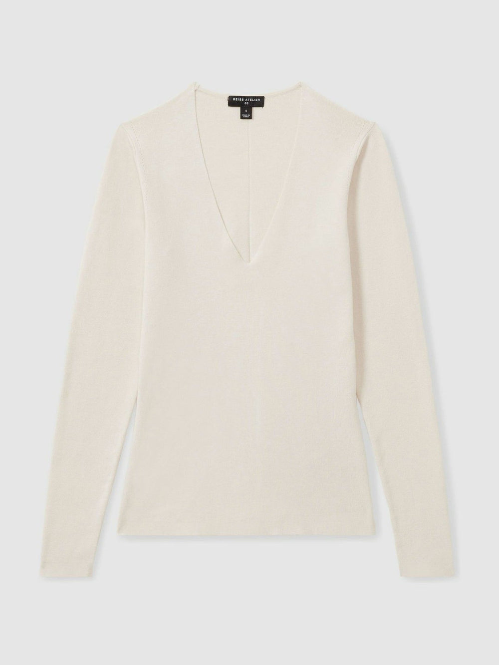 Atelier Knitted Silk-Blend Top Off White | Womens