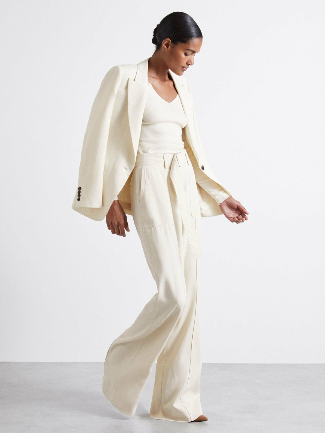 Atelier Knitted Silk-Blend Top Off White | Womens
