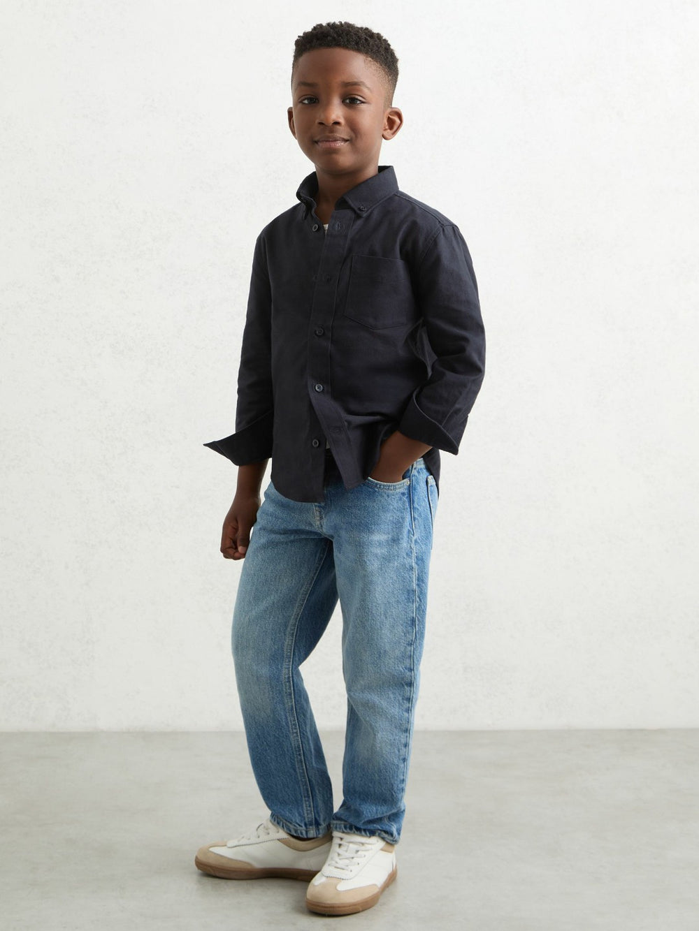9-13 yrs Button Down Oxford Shirt Navy | Children