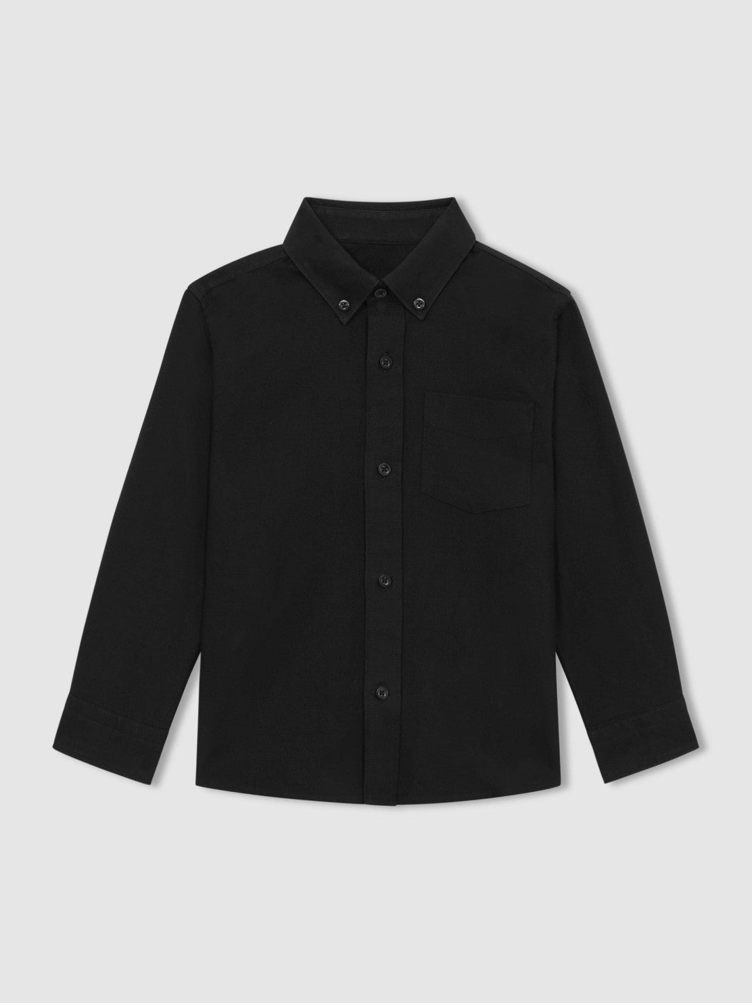 3-9 yrs Button Down Oxford Shirt Black | Children
