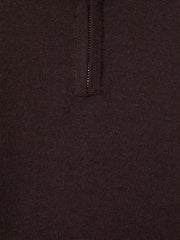 9-13 yrs Merino Wool Half-Zip Funnel Neck Jumper Dark Bordeaux | Children