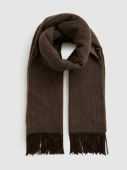 Wool-Cashmere Scarf Chocolate | Womens