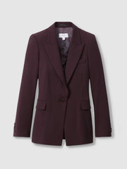 Petite Tailored Single Breasted Suit Blazer Berry | Womens