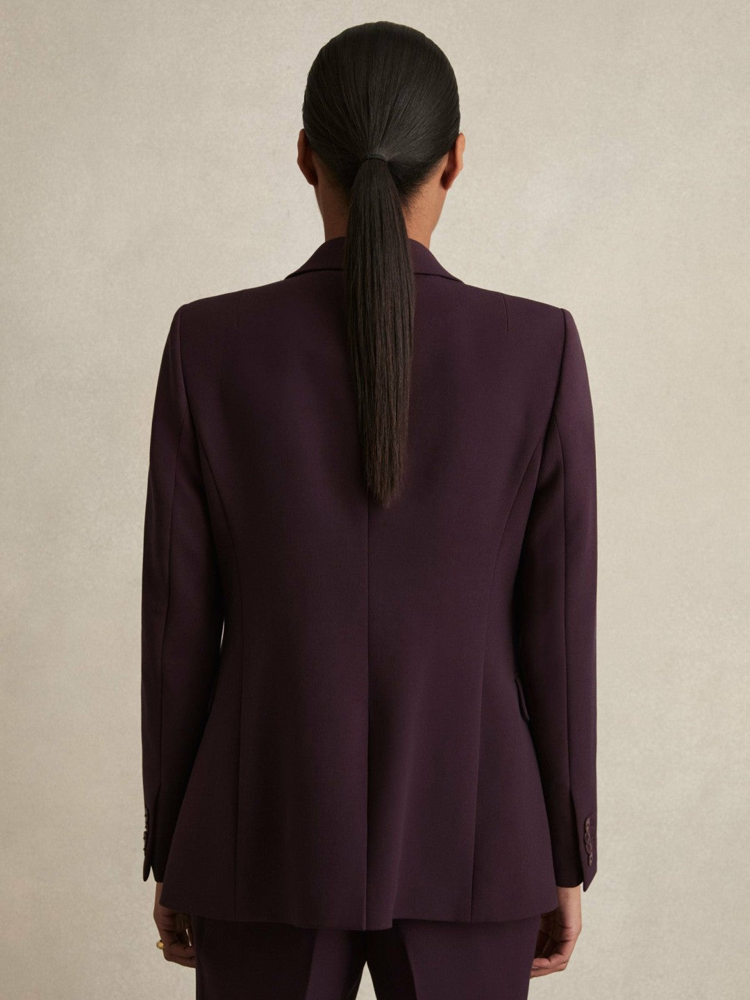 Petite Tailored Single Breasted Suit Blazer Berry | Womens