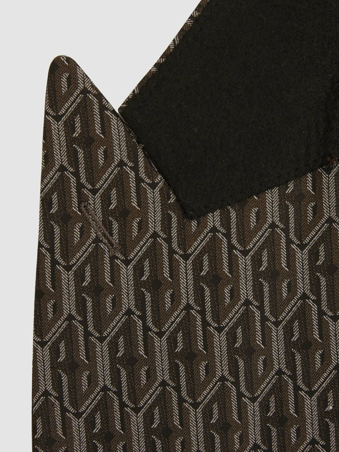 Monogram-Jacquard Twill Blazer Chocolate Brown | Mens