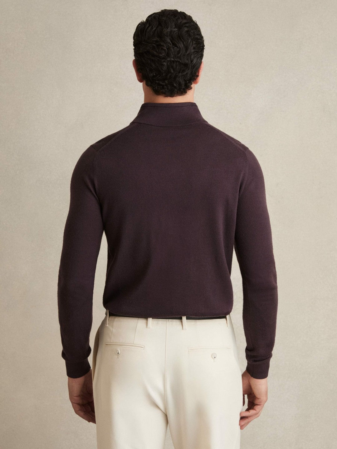 Merino Wool Half-Zip Jumper  | Mens