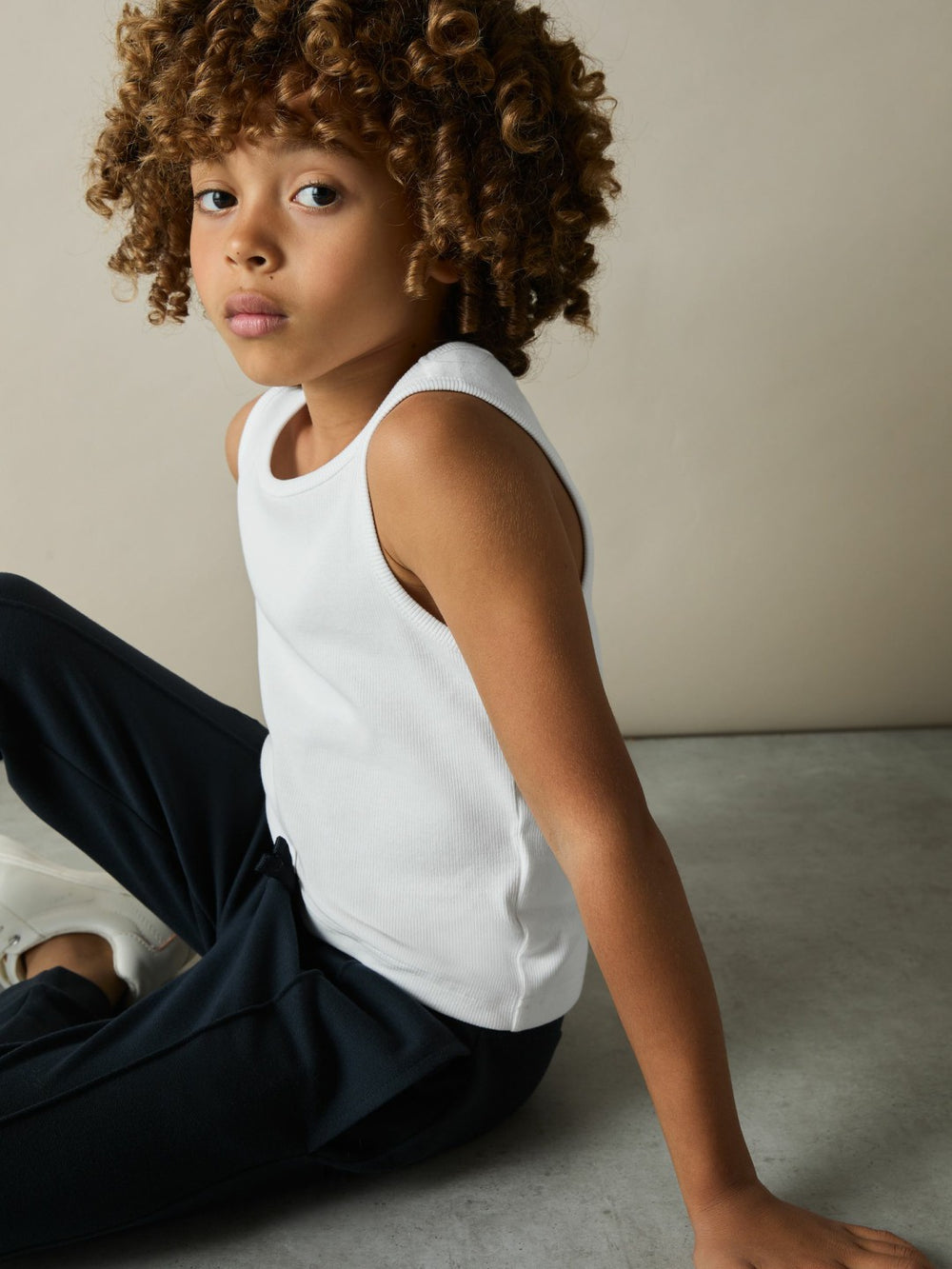 3-9 yrs Cotton Stretch Ribbed Vest 3 Pack White | Children