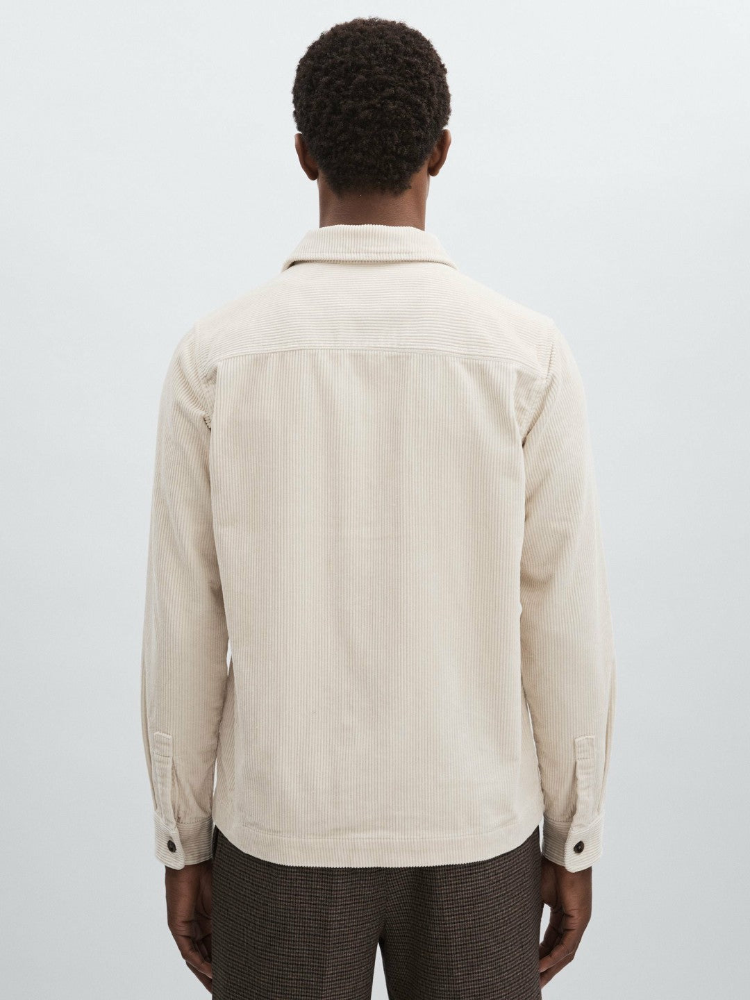 Les Deux Cotton Corduroy Overshirt Ivory | Mens