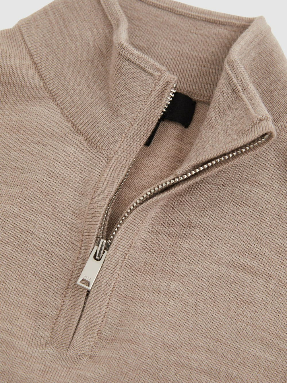 3-9 yrs Merino Wool Half-Zip Funnel Neck Jumper Wheat Melange | Children