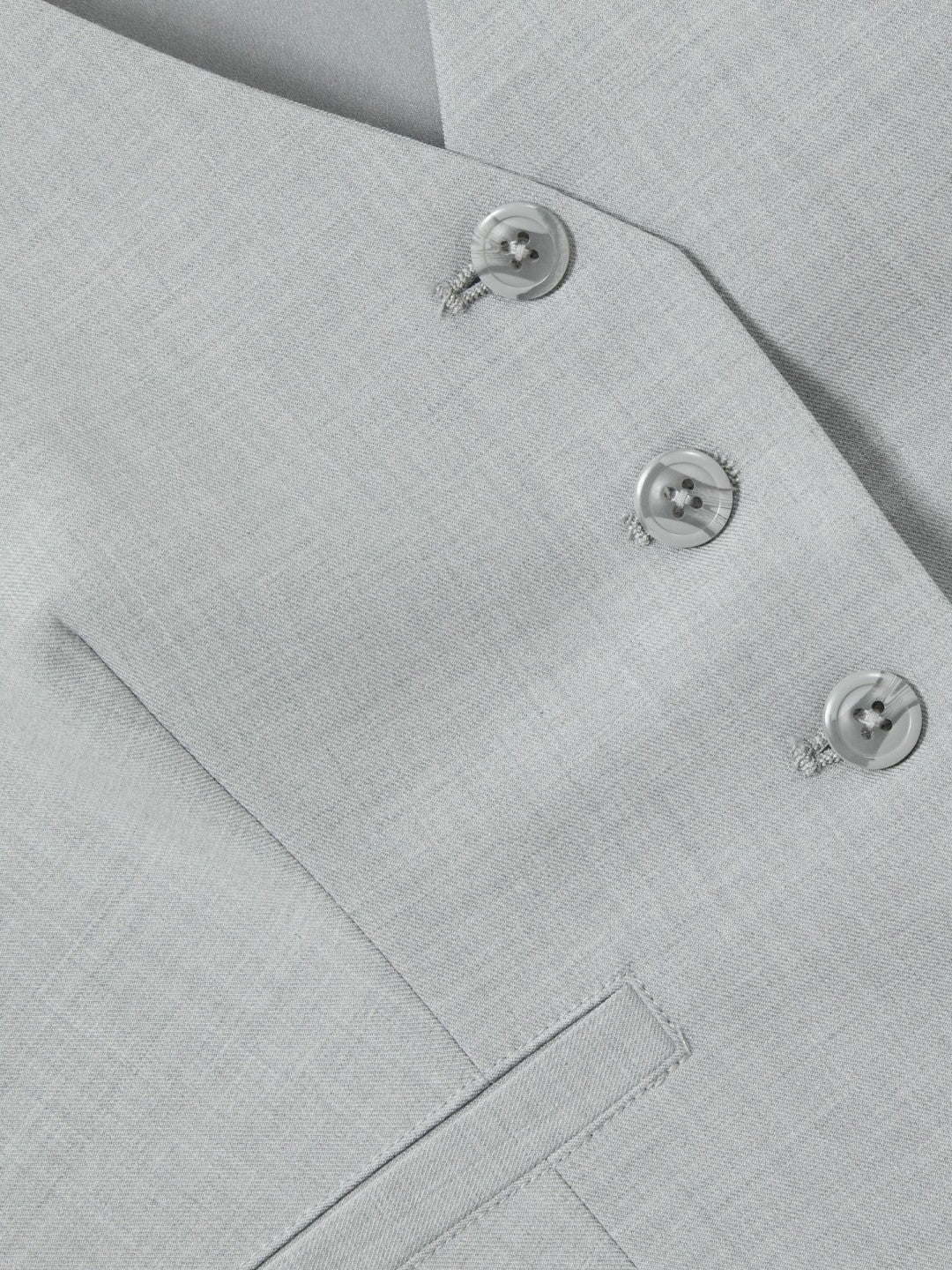 Good American Sharkskin Suit Waistcoat Heather Grey | Womens