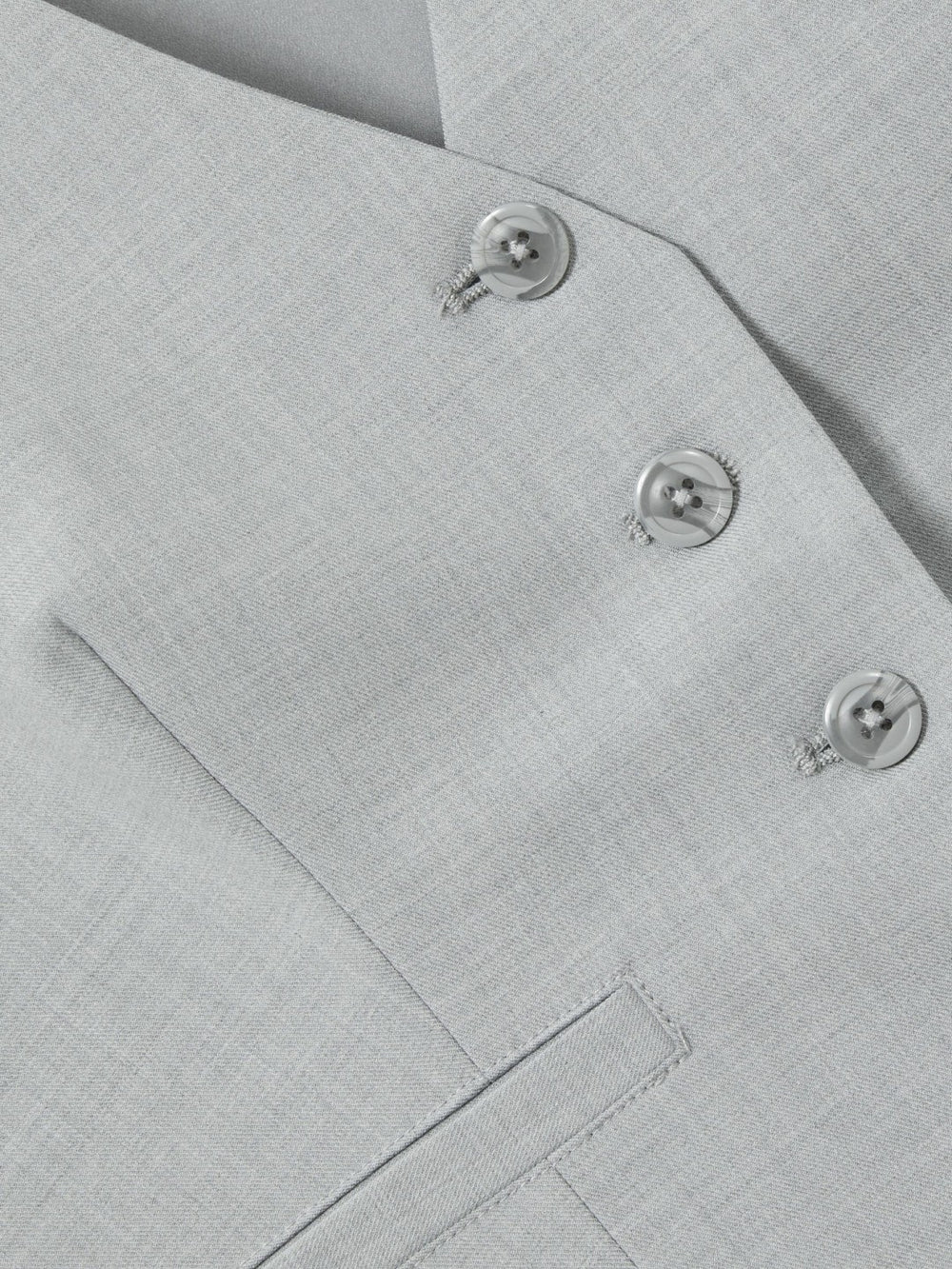 Good American Sharkskin Suit Waistcoat Heather Grey | Womens