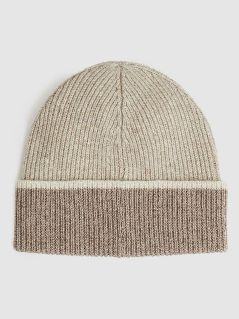 Wool Blend Tipped Beanie Taupe | Womens