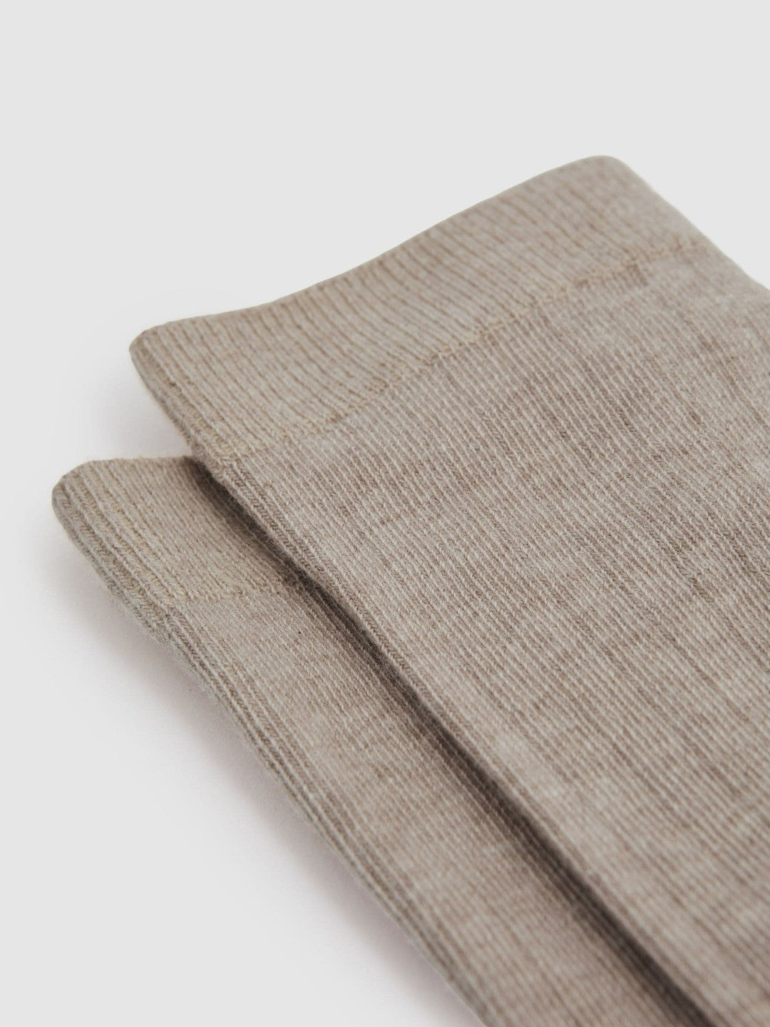 Cotton Blend Ribbed Loafer Socks Neutral | Womens
