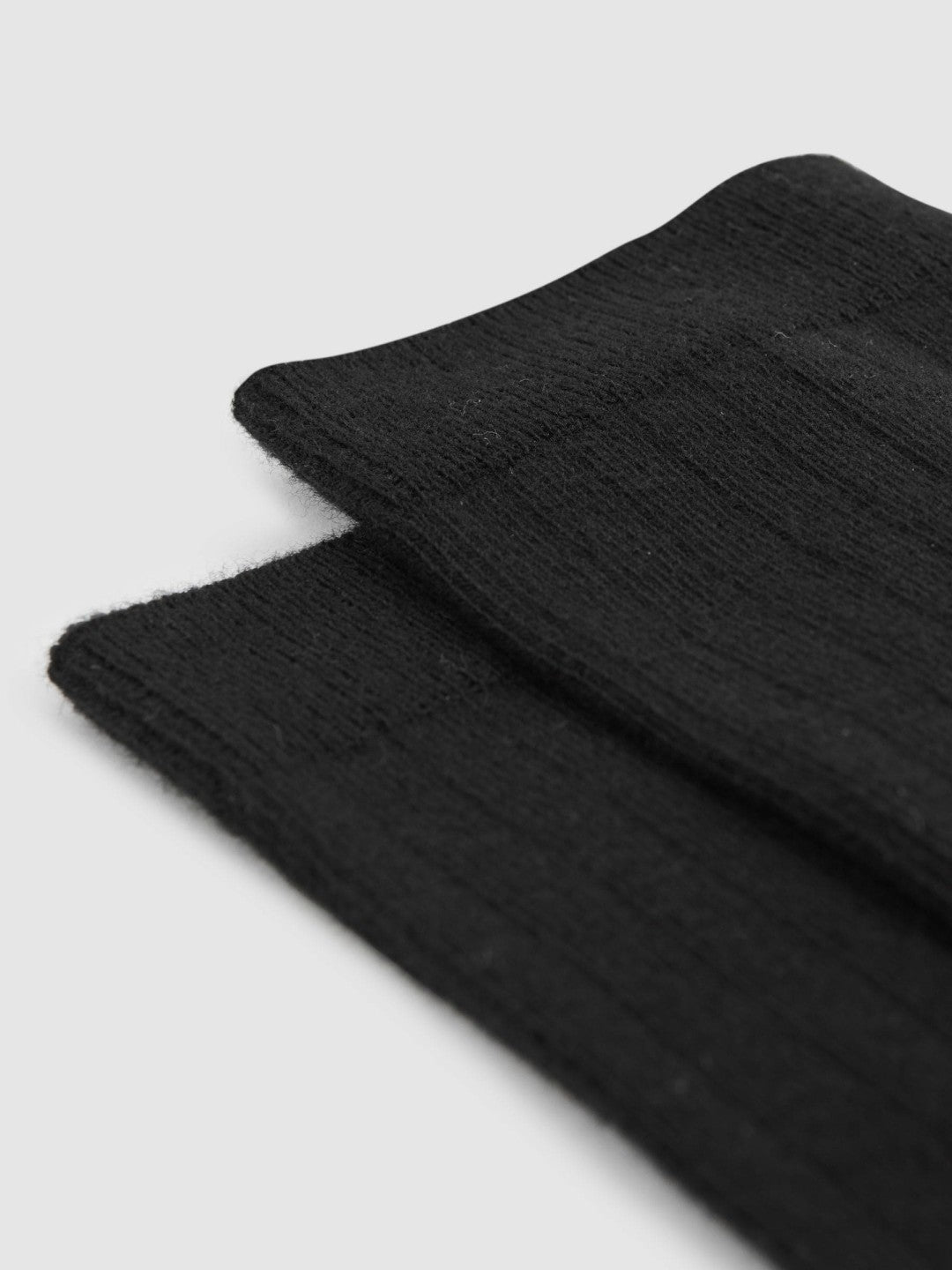 Cotton Blend Ribbed Loafer Socks Black | Womens