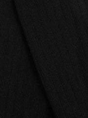 Cotton Blend Ribbed Loafer Socks Black | Womens