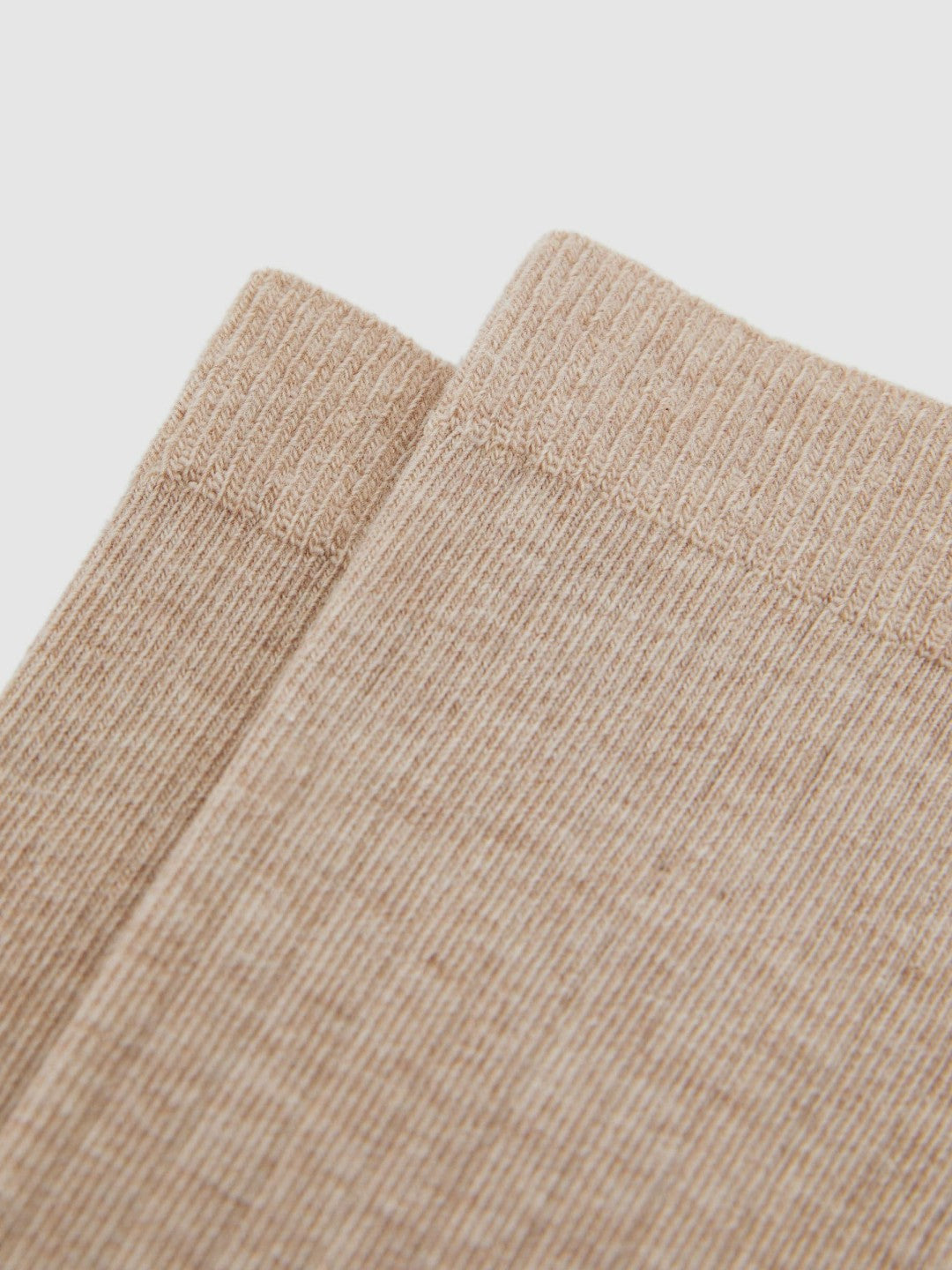 Cotton Blend Ribbed Loafer Socks Oatmeal | Womens