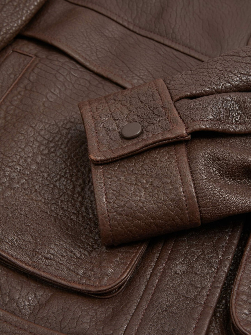 Atelier Grained Leather Jacket Chocolate | Womens