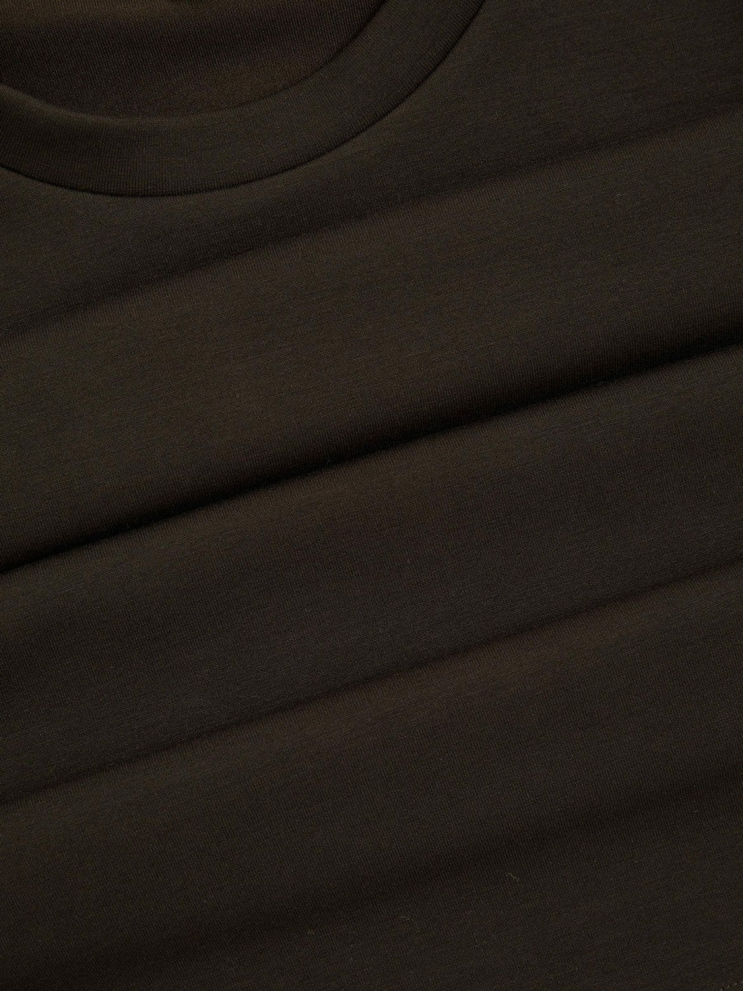 Interlock Jersey Crew Neck T-Shirt Chocolate Brown | Mens