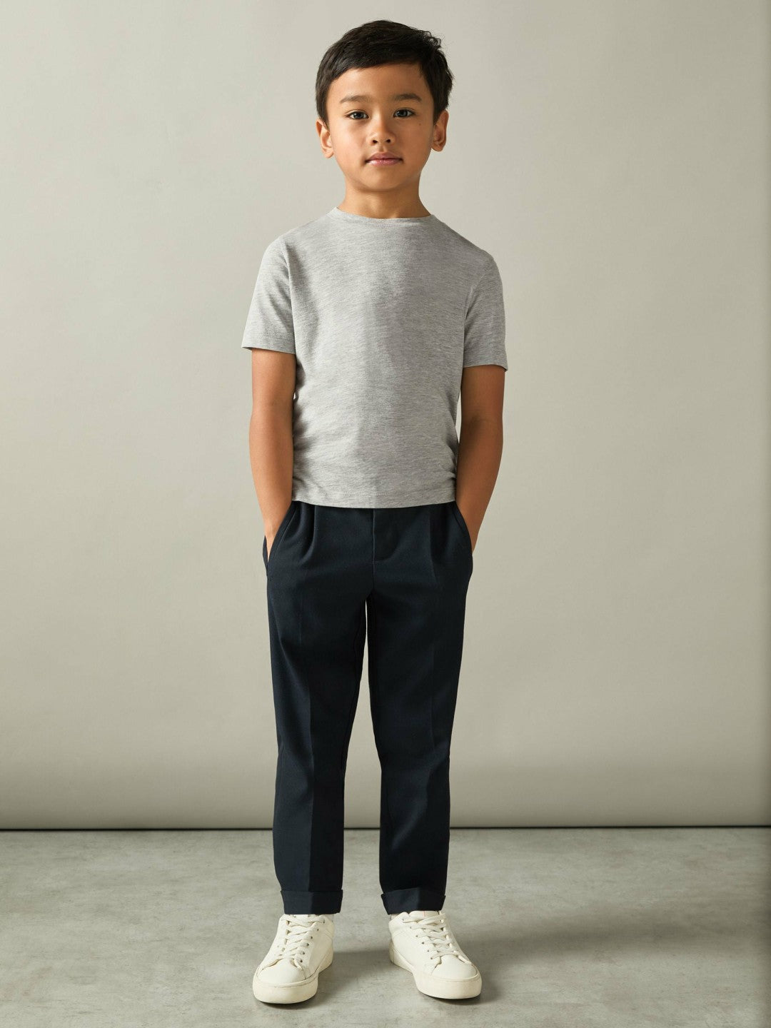 9-13 yrs Crew Neck T-Shirt Grey | Children