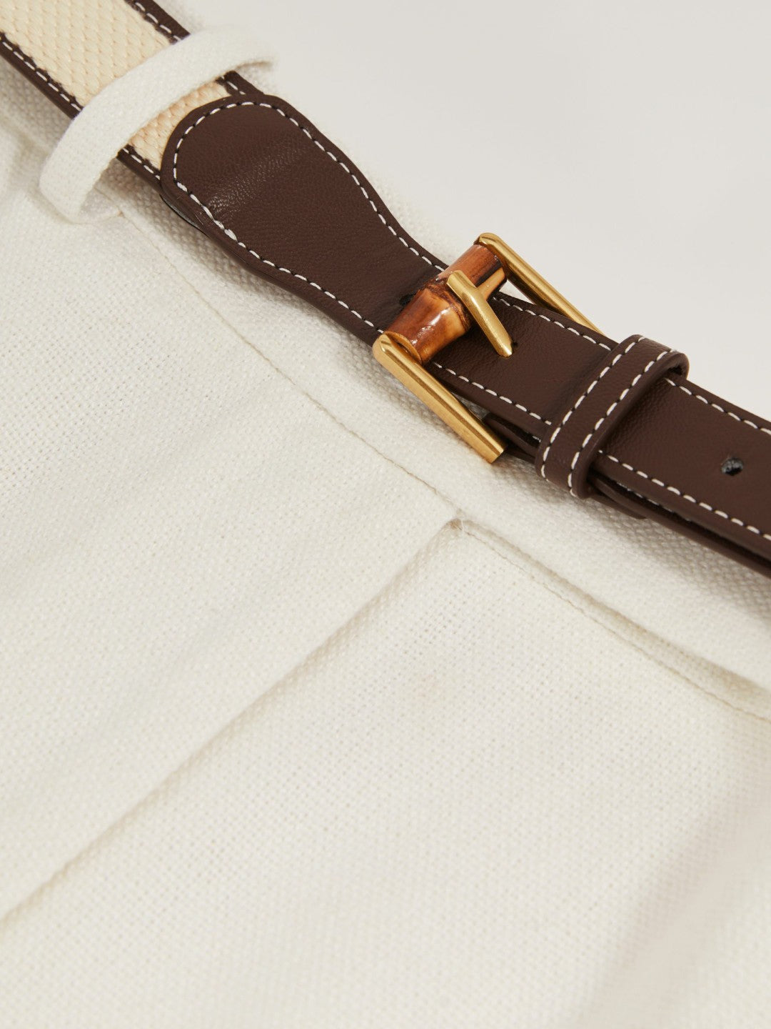Petite Linen-Blend Bermuda Shorts White | Womens