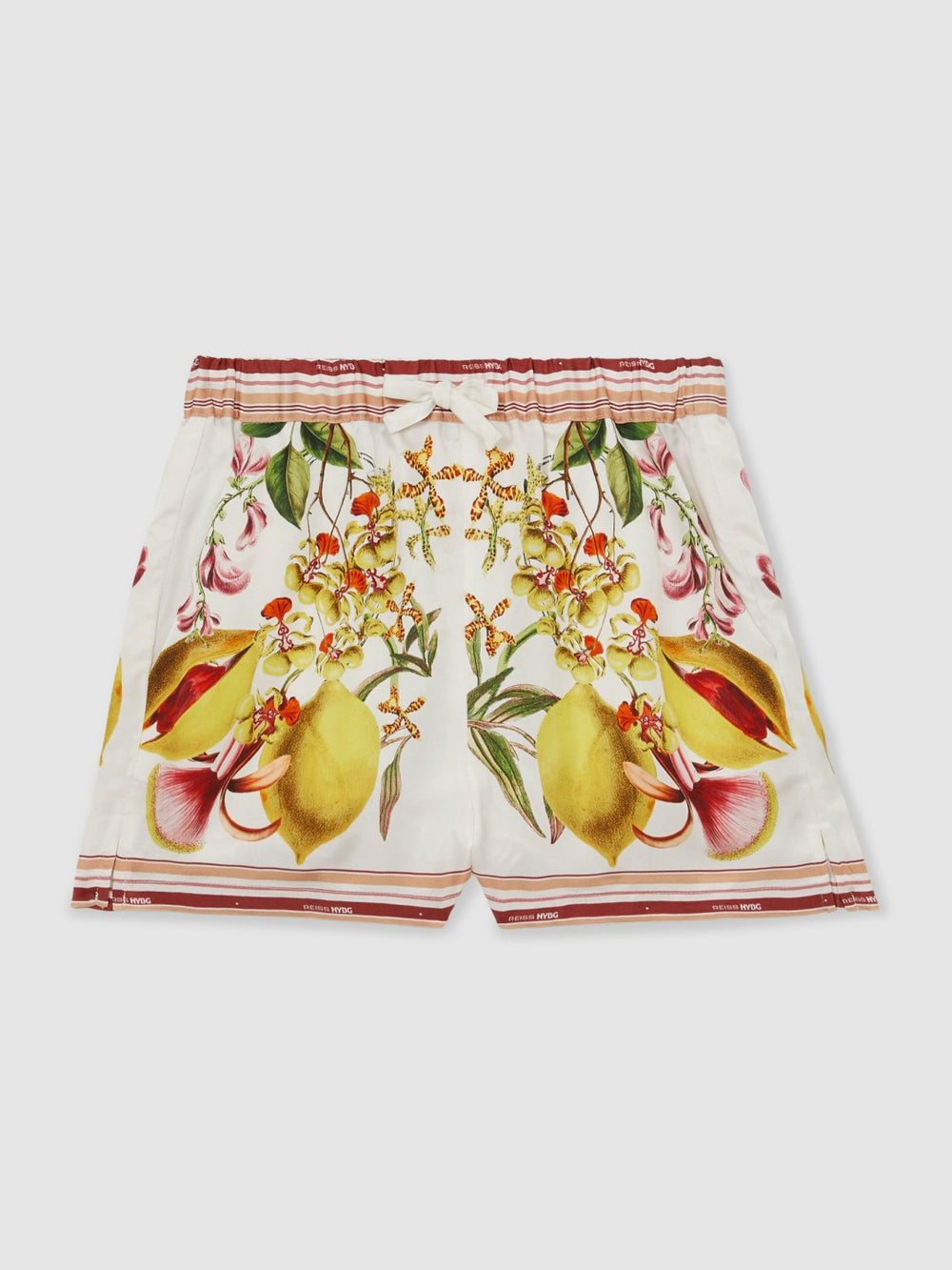 9-13 yrs  | NYBG Satin Floral-Print Shorts Ivory | Children
