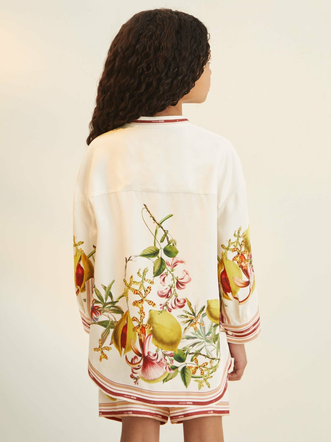 4-9 yrs  | NYBG Satin Floral-Print Shirt Ivory | Children