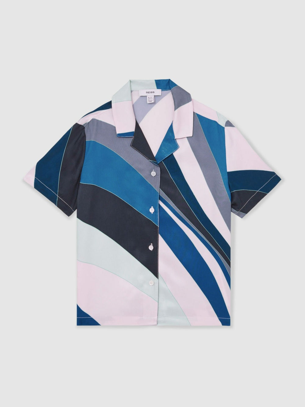 9-13 yrs Printed Cuban Collar Shirt Blue Print | Children