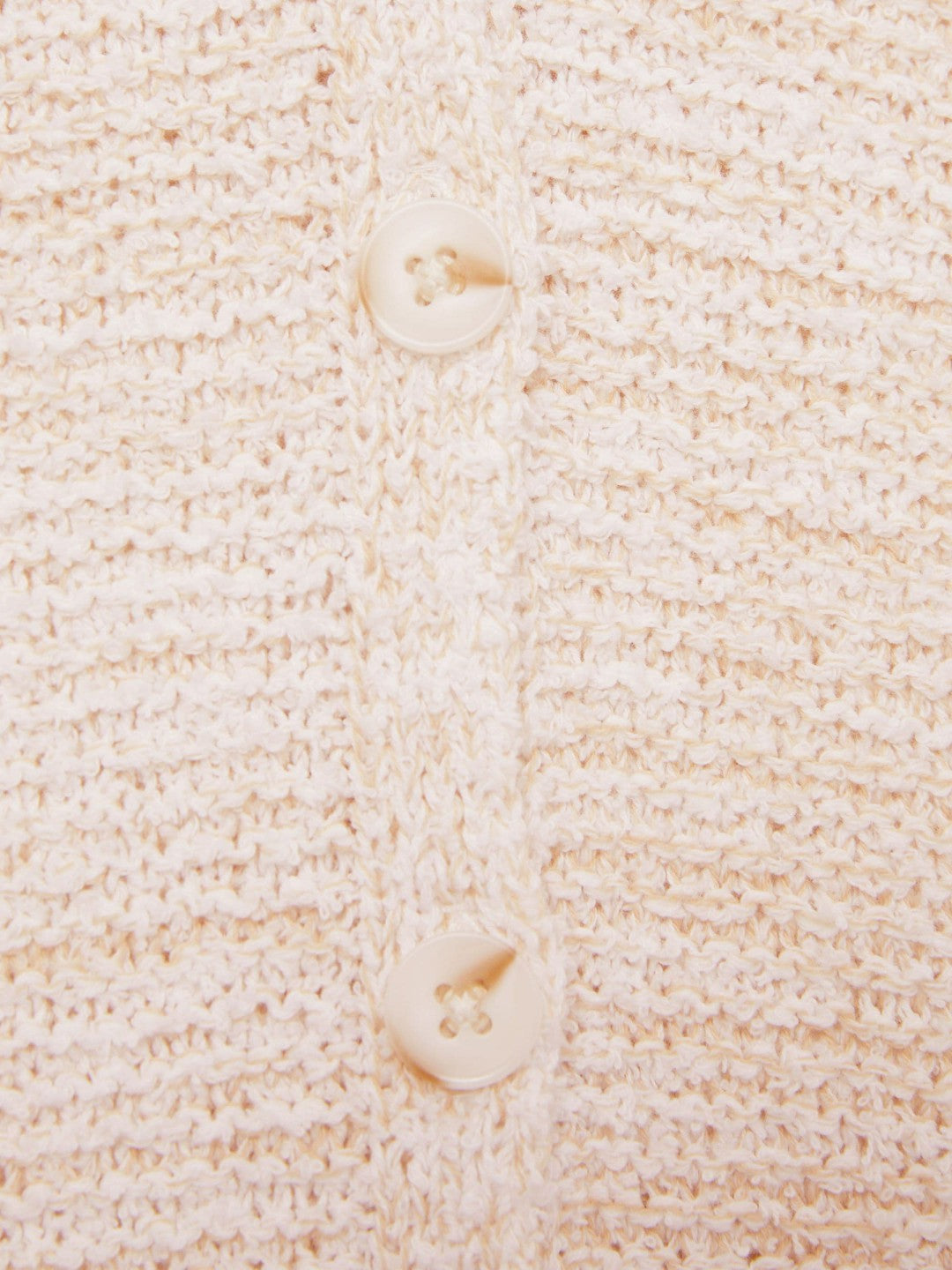 Cotton-Linen Button-Through Knit Top Ivory | Womens
