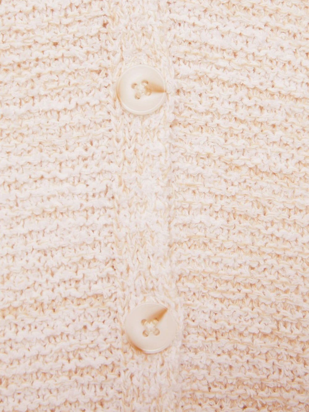 Cotton-Linen Button-Through Knit Top Ivory | Womens