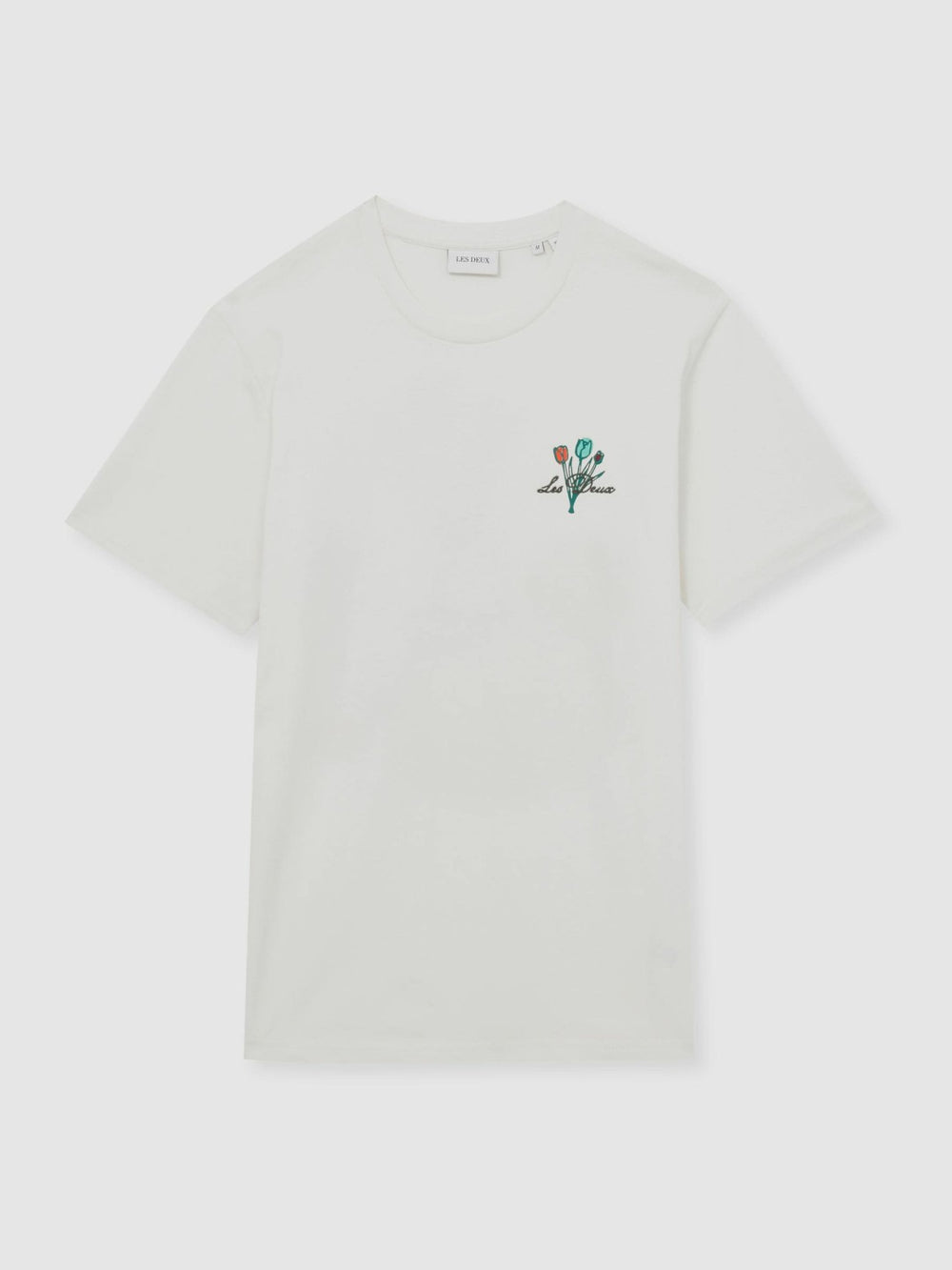 Les Deux 100% Cotton Café Print T-Shirt Ivory Print | Mens