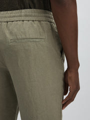 Les Deux Drawstring Trousers Green/Ivory | Mens