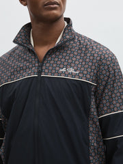 Les Deux Printed Track Jacket Dark Navy | Mens