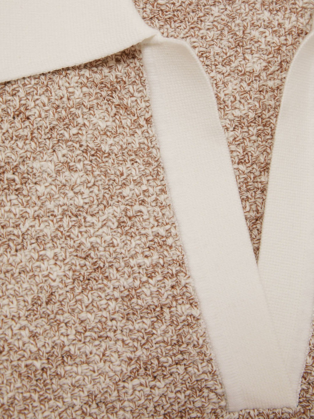 Cotton-Blend Knit Polo Shirt Neutral | Womens