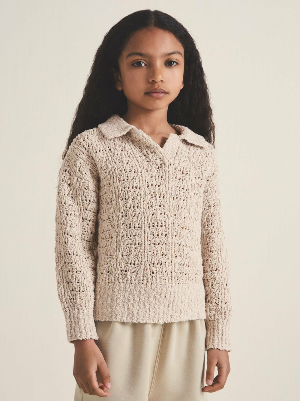 9-13 yrs  | 100 Ciels Bouclé Jumper Neutral | Children