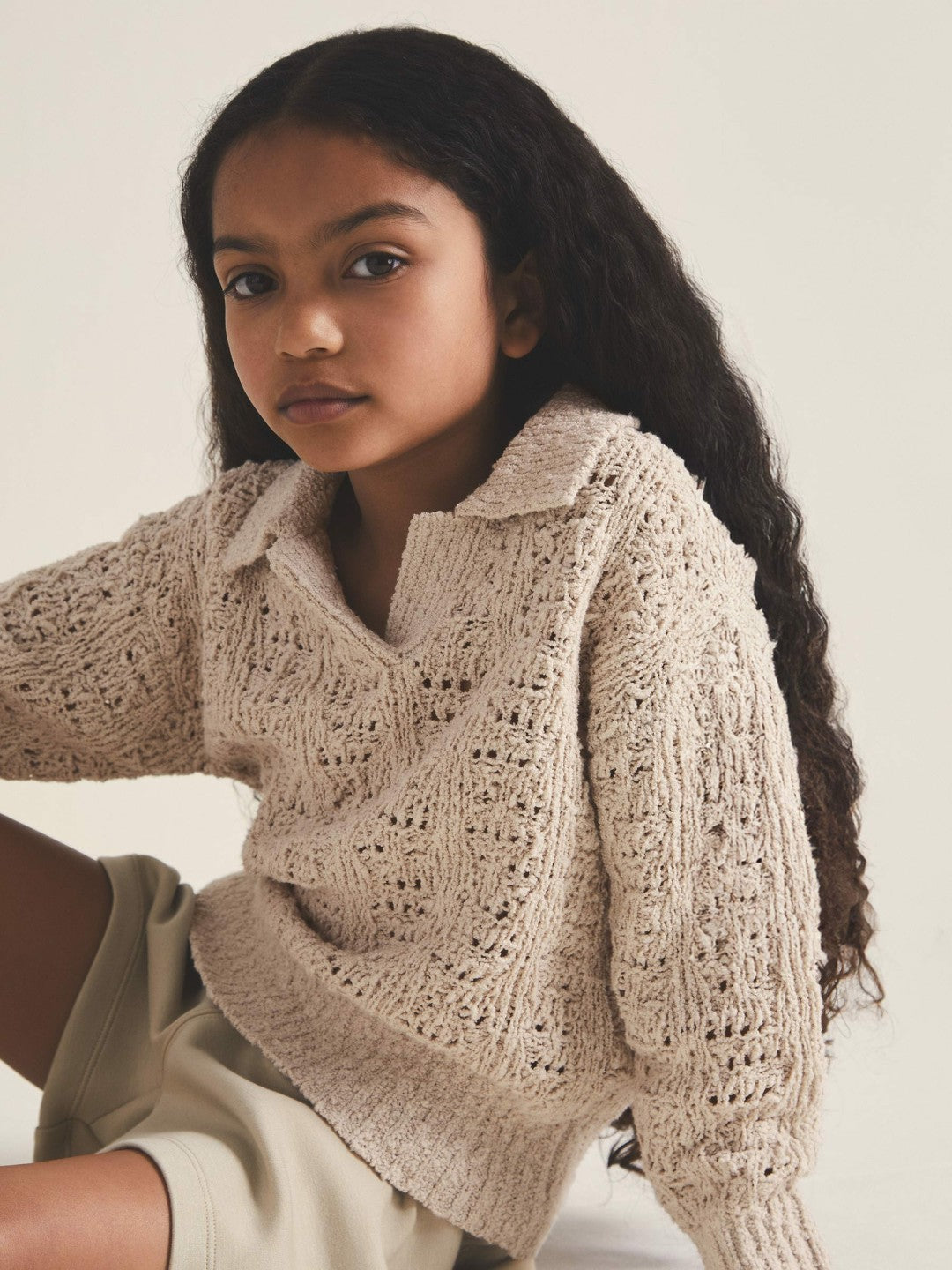 4-9 yrs  | 100 Ciels Bouclé Jumper Neutral | Children