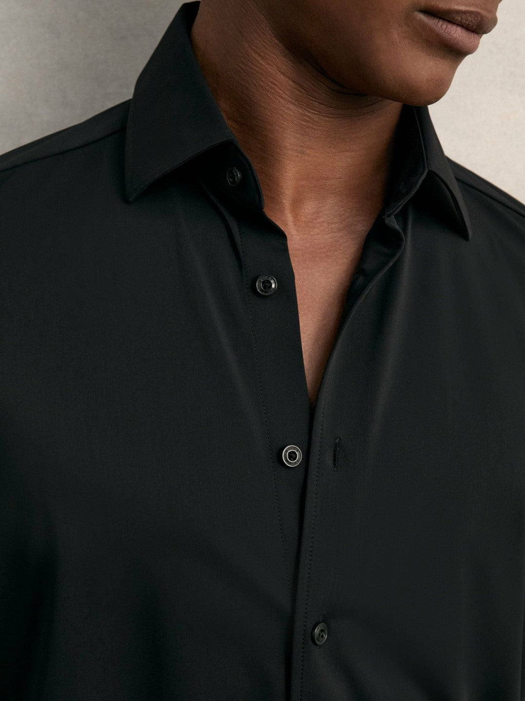 Long-Sleeve Travel Shirt Black | Mens