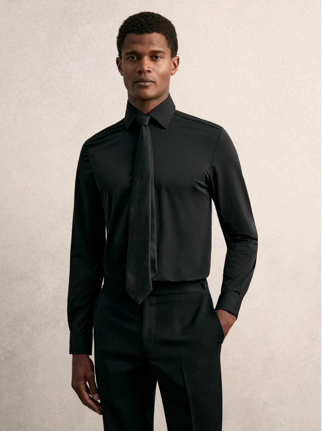 Long-Sleeve Travel Shirt Black | Mens