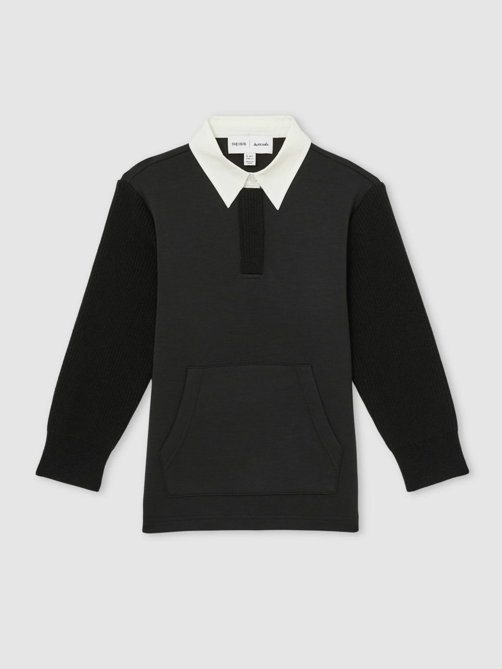 13-14 yrs  | Les 100 Ciels Polo Sweatshirt Black | Children