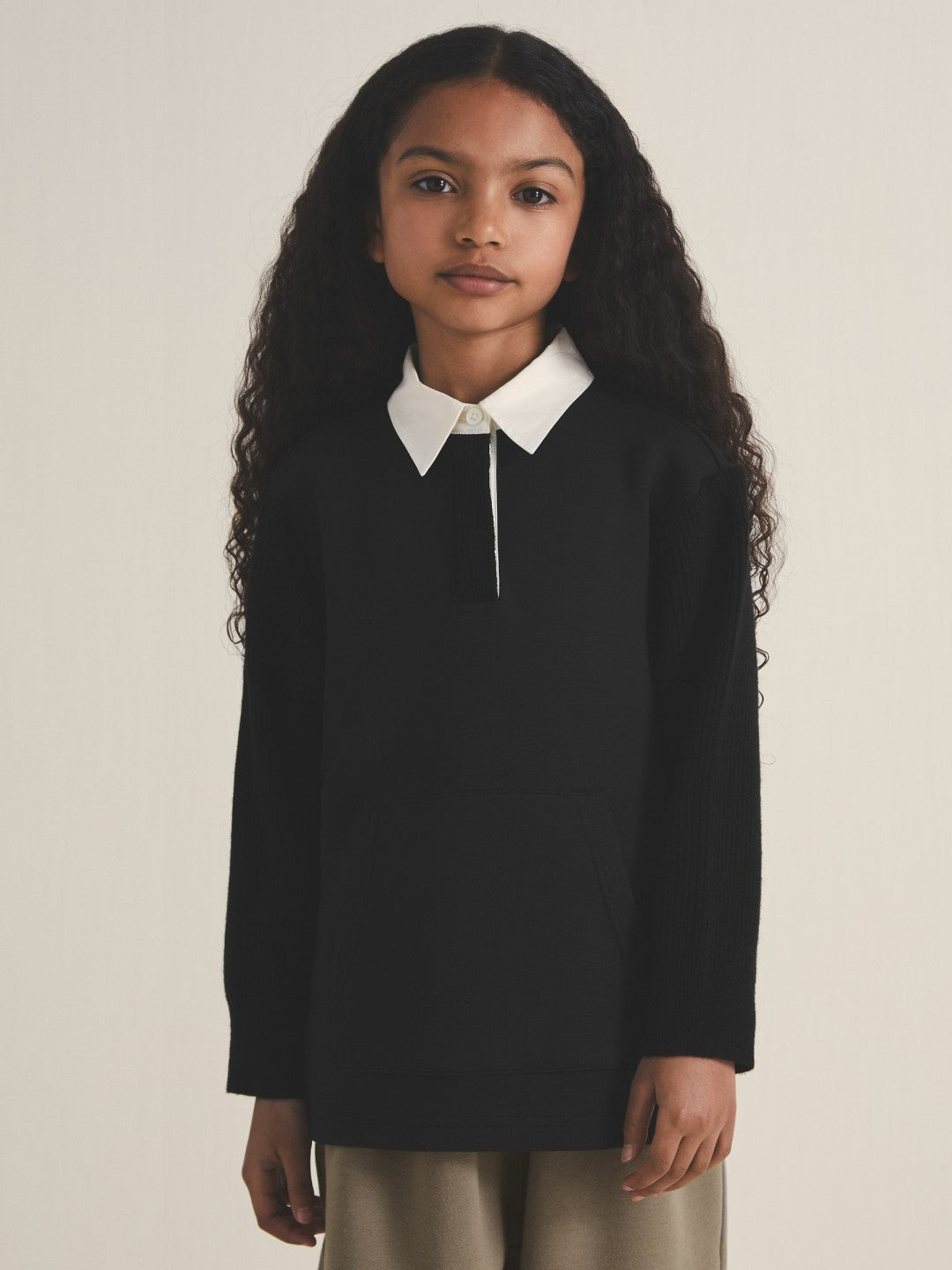 9-13 yrs  | Les 100 Ciels Polo Sweatshirt Black | Children