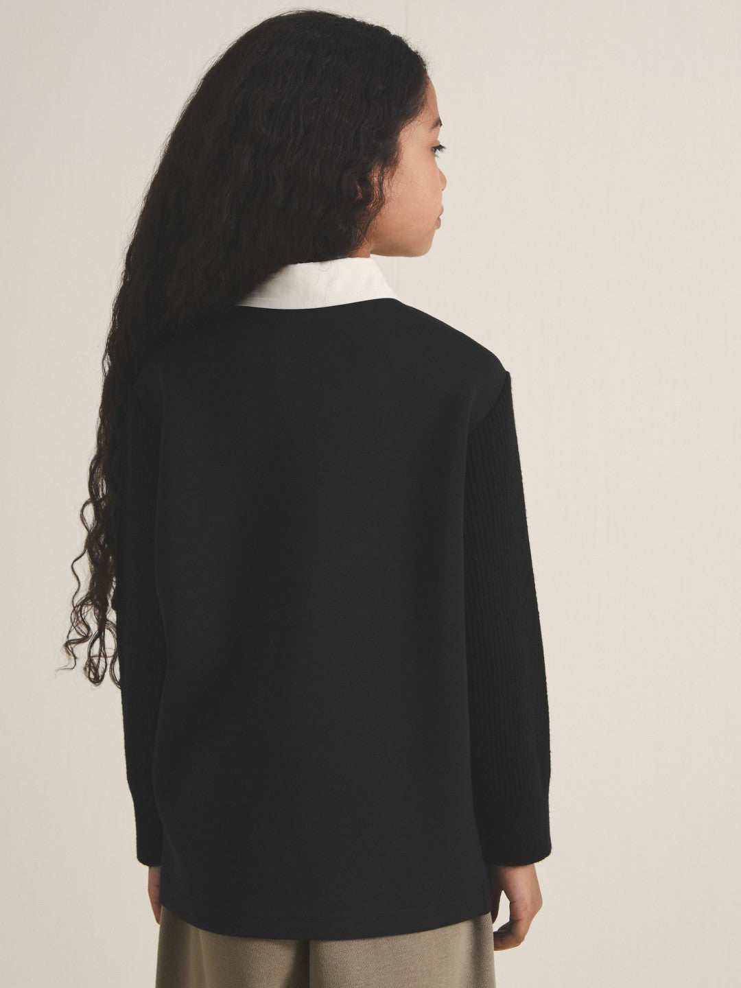9-13 yrs  | Les 100 Ciels Polo Sweatshirt Black | Children