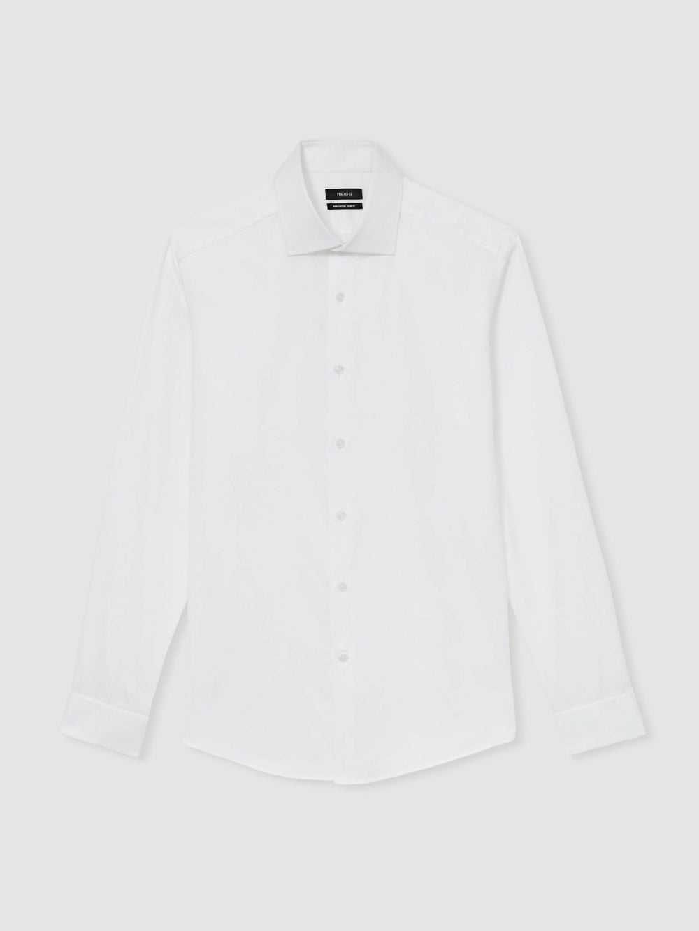 Slim Fit Slim-Fit Cotton-Sateen Shirt White | Mens
