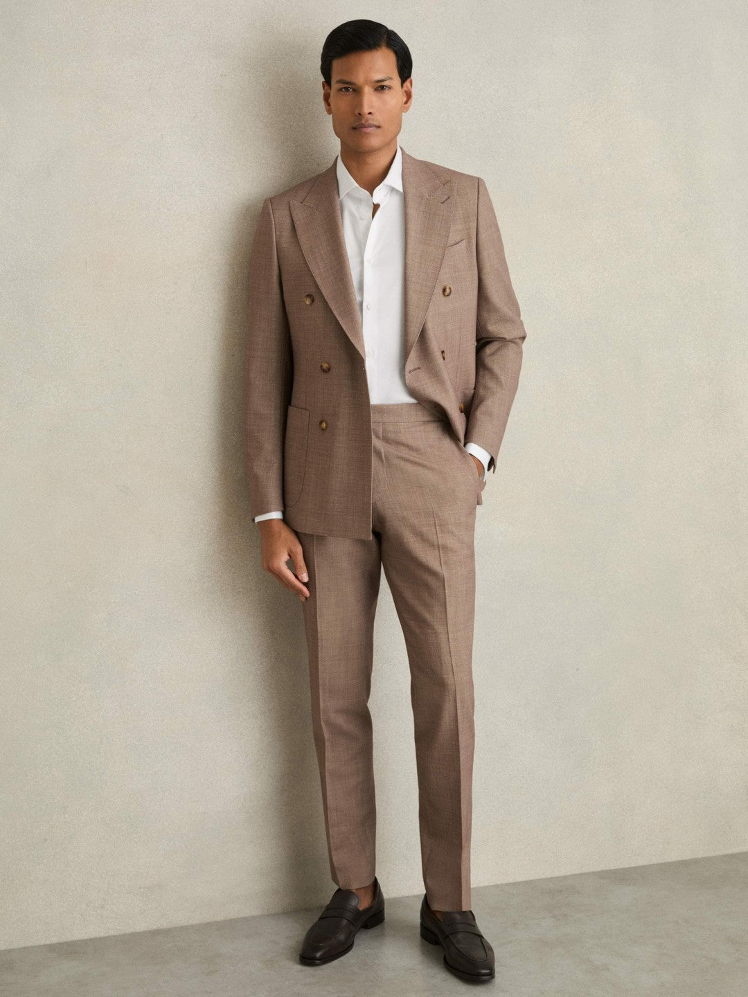 Slim Fit Slim-Fit Cotton-Sateen Shirt White | Mens