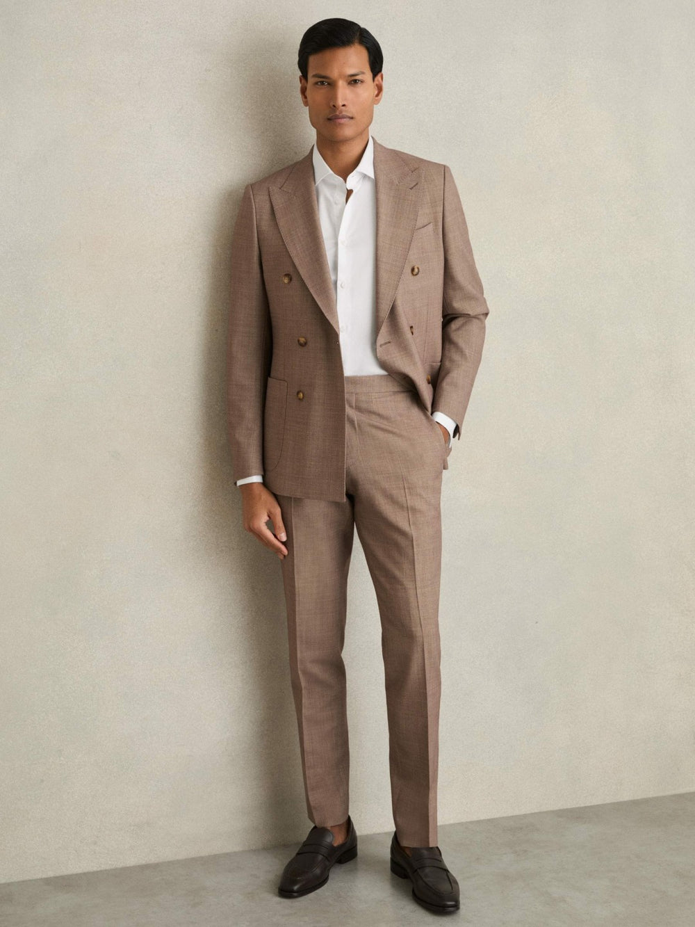 Slim Fit Slim-Fit Cotton-Sateen Shirt White | Mens